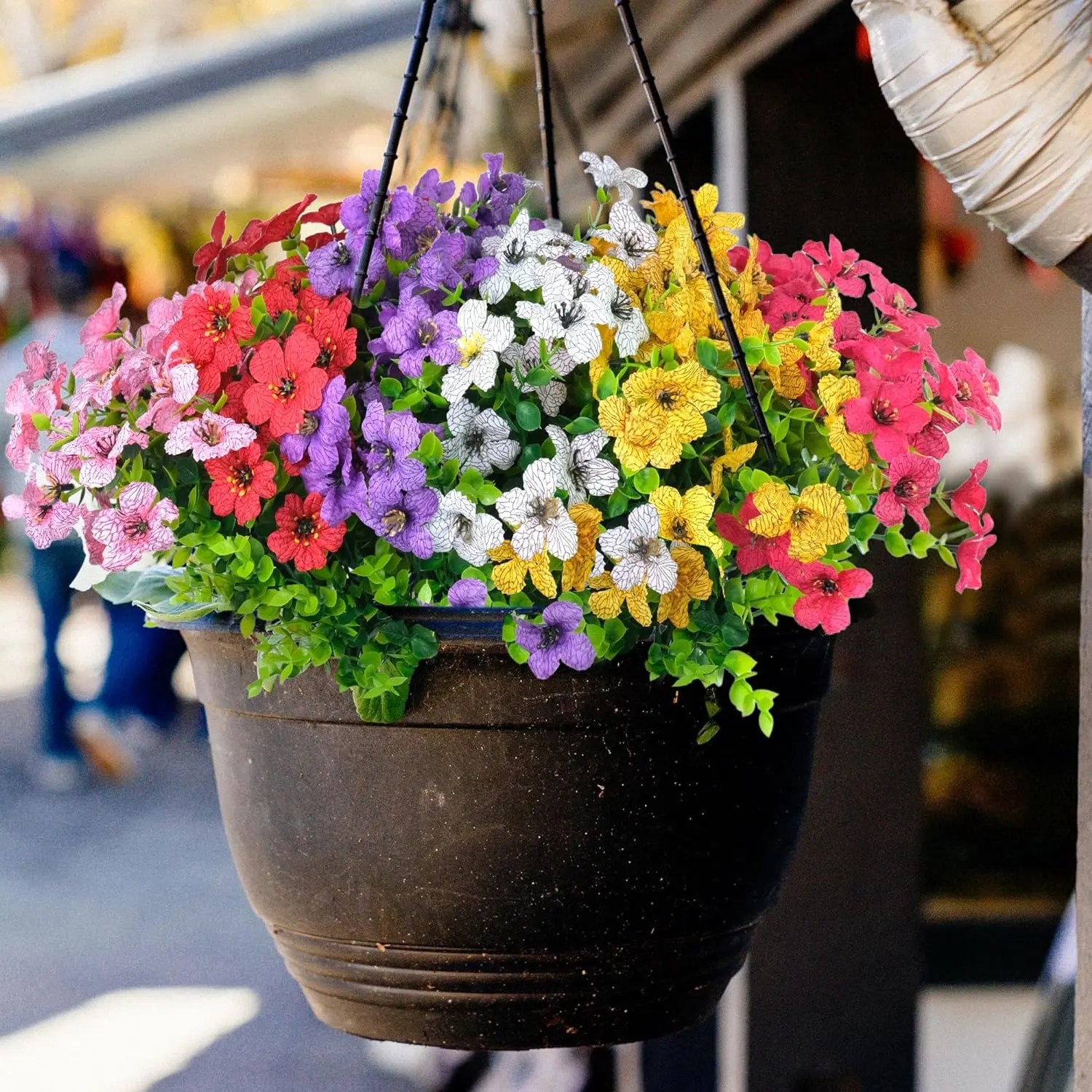 Artificial Flower (12pcs/set), Faux Flower, Fake Flower For Garden Decor, Colorful Artificial Flower For Outdoor Indoor Decoration, Home Decor