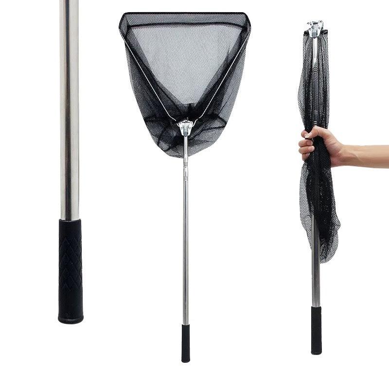  Vợt cá inox tam giác gấp gọn 2m1 Đi Câu Bắt Cá MV13-Đại Hành Fishing Câu Cá Cao Su 