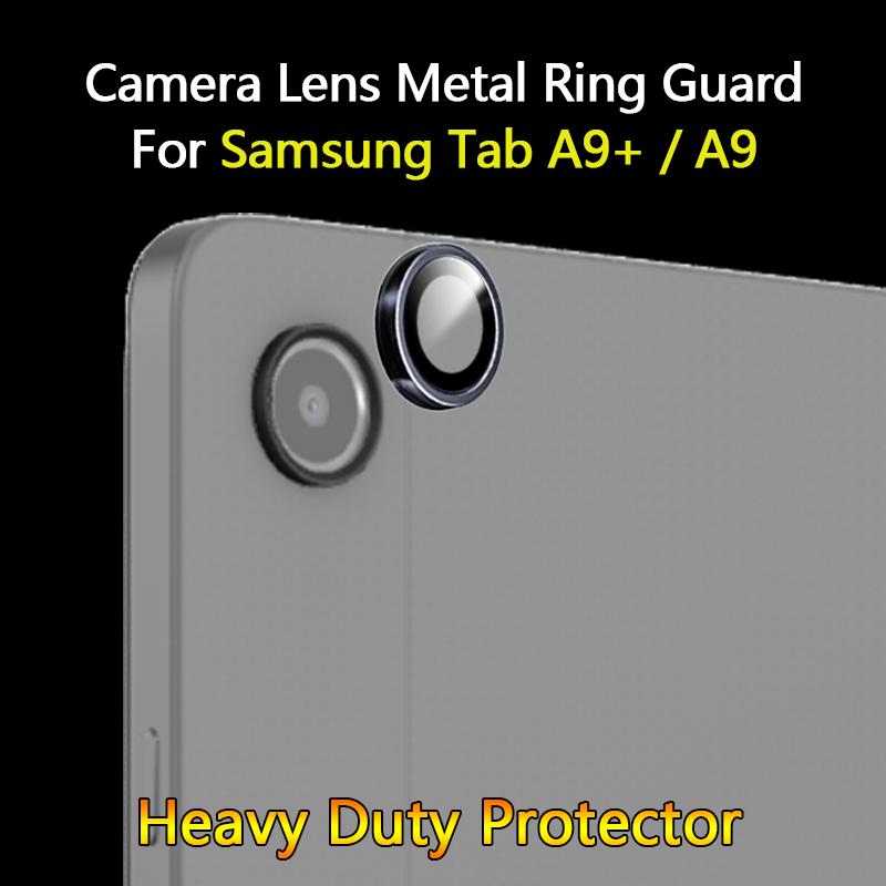 ตัวป้องกันเลนส์, เข้ากันได้กับ Samsung Tab A9 + A9 บาง, ฝาครอบเลนส์กล้องแบบใส, โล่พร้อมยามแหวนโลหะ, 