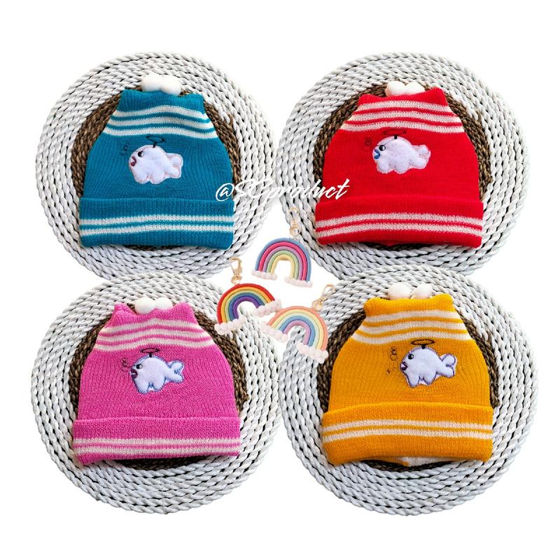 Topi Rajut Bayi New Born 0-4 Bulan / Topi Rajut  Pelindung Kepala Bayi 2