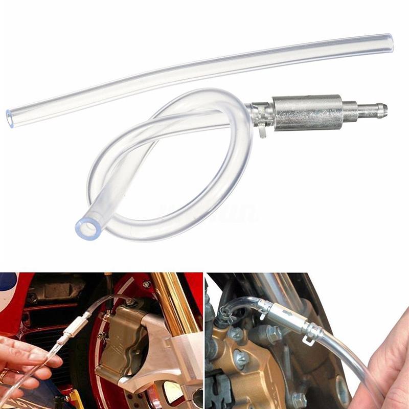 Hydraulic Brake Bleeder Tool Lockable Automotive Brake Fluid Bleeder Bleeding Hose With Non Return One Way Check Valve 0
