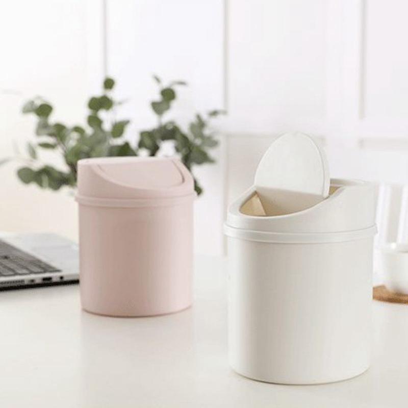 Product Introduction of Mini Desktop Bin Small Trash Can Tube With Cover Bedroom Trash Can Garbage Can Clean Workspace Storage Box Home Desk 15