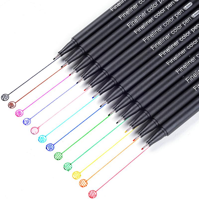  Bộ Bút Đánh Dấu Fineliner 12 Cái Bút Vẽ Manga Phác Thảo 0.5Mm Micron Mịn Thích Hợp Cho Trường Học Và Văn Phòng Đồ Dùng Văn Phòng Phẩm Viết Và Nghệ Thuật Bút Chì Màu 