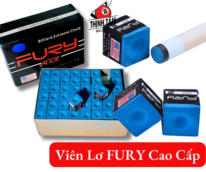   THỊNH TÂM  Set Viên Lơ Bida FURY Cao Cấp Phấn Lơ Bi-a Mịn - Ít Bụi - Bám Cơ   Lơ FURRY   