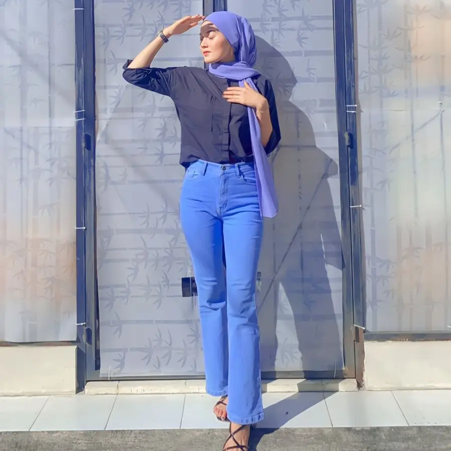 SNAB - HW Sasa Cutbray Jeans Stretch celana panjang
