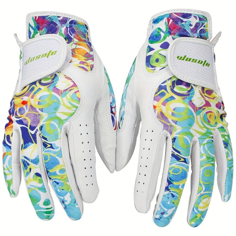 Soft Sheepskin Golf Gloves - 1 Pair for Women, Breathable Stretch Lycra, Fashion Non-slip with Wear-resistant Palm, Perfect Gift for Female Golf Enthusiasts 0