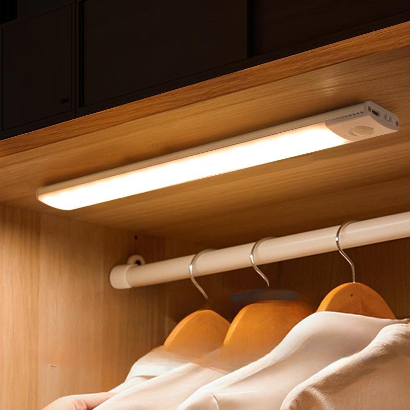 Product Introduction of Ultra-thin Smart Sensor LED Light, USB Rechargeable Magnetic Strip LED Light, Portable LED Light for Closet, Cabinet, Hallway 0