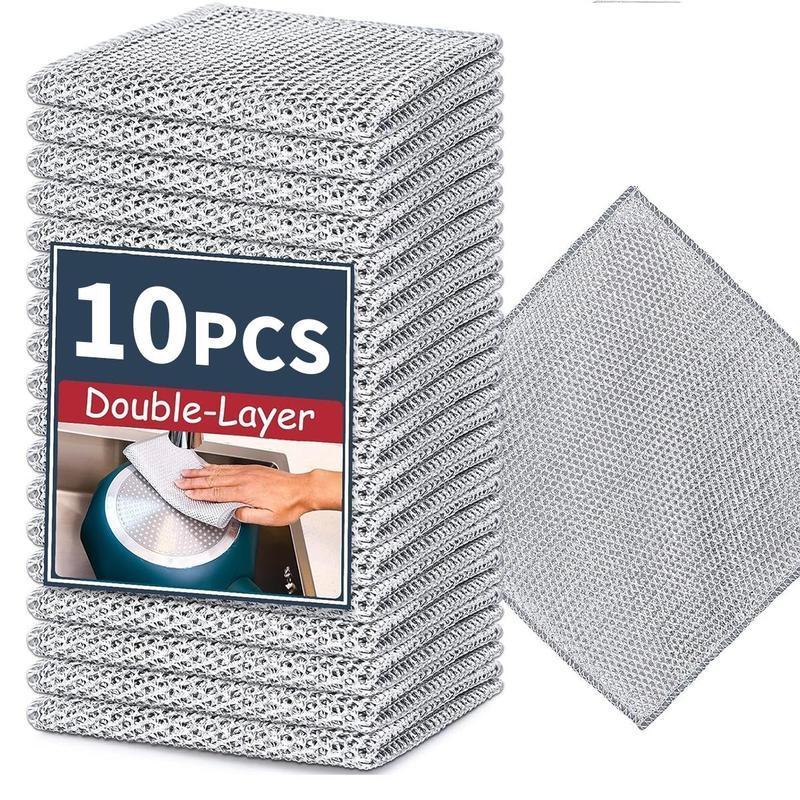 Mesh Dishwashing Rag, 10pcs/set Multipurpose Non-scratch Wir - TikTok Shop