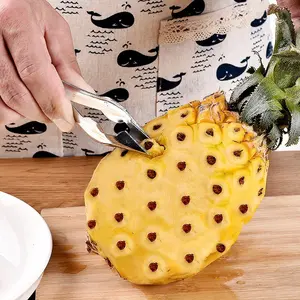 Alat Pembersih Pengupas Pemotong Mata Nanas Buah Pisau Stainless Steel Kitchenware