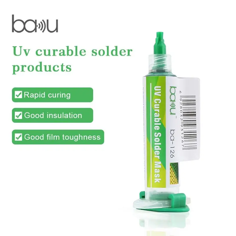 UV Cured Green Solder Mask Resin, UV Curable Solder Mask Resin, Welding Accessories for Electronics Repair 5