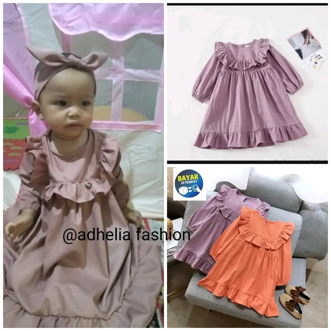 tunik anak untuk anak usia 1 s/d 2 tahun Perempuan Bayi Katun