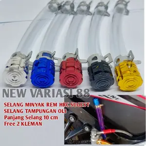 Selang MINYAK REM MOTOR Model HRC FRUID TUBE SUGES Selang Pengganti Tabung Miinyak Rem RESERVOIL UNIVERSAL Motor Kopling FREE KLEMAN Variasi Motor Termurah