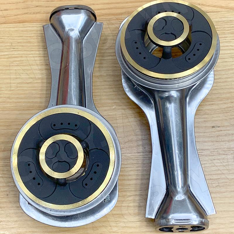 COMBO 2 Đầu đốt điếu inox bếp gas + mâm chia lửa sen ĐỒNG MS02 78mm (gồm 2 điếu+2 sen đồng+ pas đỡ )- Lắp gắn cho đa số các bếp gas ĐƠN ĐÔI phổ thông trên thị trường cùng kích cỡ