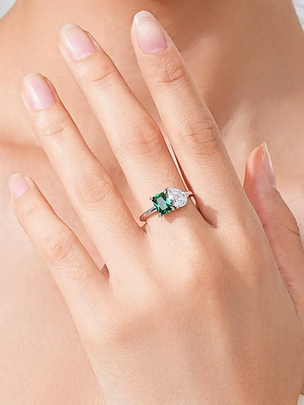 925 Sterling Silver Fashionable Zirconia Ring, Luxury Wedding Fine Jewelry for Women, Trendy All-match & Exquisite Jewelry for Gift 2