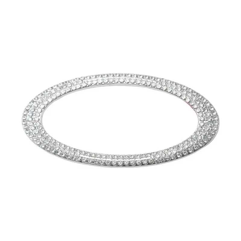 Rhinestone Car Interior Decal, Car Steering Wheel Sticker, Car Interior Decoration Accessories for Women, Bling Car Logo Sticker for Automotive Interior