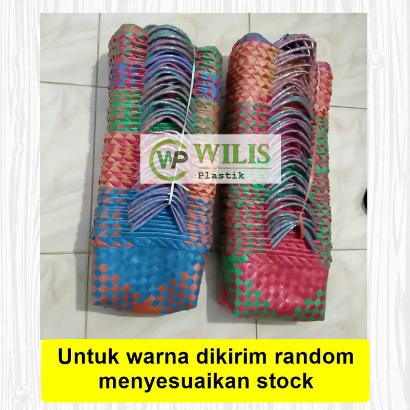TAS Souvenir Tas Anyaman Plastik Tas souvenir murah untuk BERKATAN HAMPERS Souvenir Parcel Hantaran Sembako Wadah Thinwall Sterofoam Belanja 8