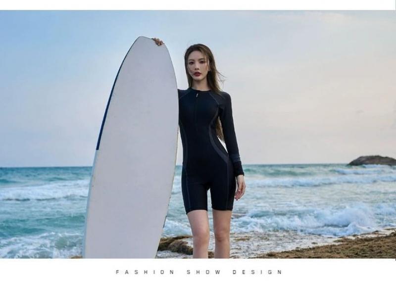 Product Introduction of Swimsuit for Women 2024 New One-Piece Long Sleeves Conservative Racing Super Sexy Surfing Hot Spring Slimming Slim Fit Swimming Suit 23
