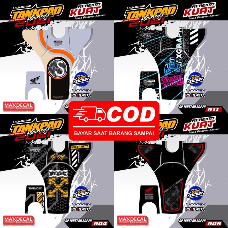 Tankpad Scoopy New 2021 2022 2023 Pelindung Dashboard Scoopy Deckpad Scoopy 2023 (body protektor deck pad cover) Kendaraan Motor Motorcycle 5
