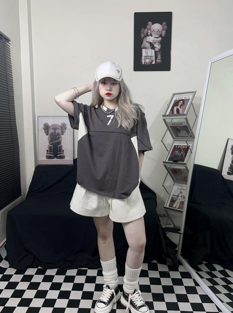 Product Introduction of Áo Phông boxy block core bóng đá retro thể thao phối màu jersey tay lỡ oversize form rộng unisex cặp đôi bóng chày px pandax polime Menswear Nam 15