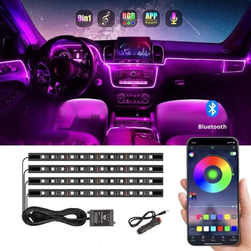 ￼Đèn led gầm ghế ô tô ️Loại 48Led - Hàng loại 1 cao cấp️Điều chỉnh nháy theo nhạc -giọng nói.  Đầy đủ các chế độ chỉnh 2