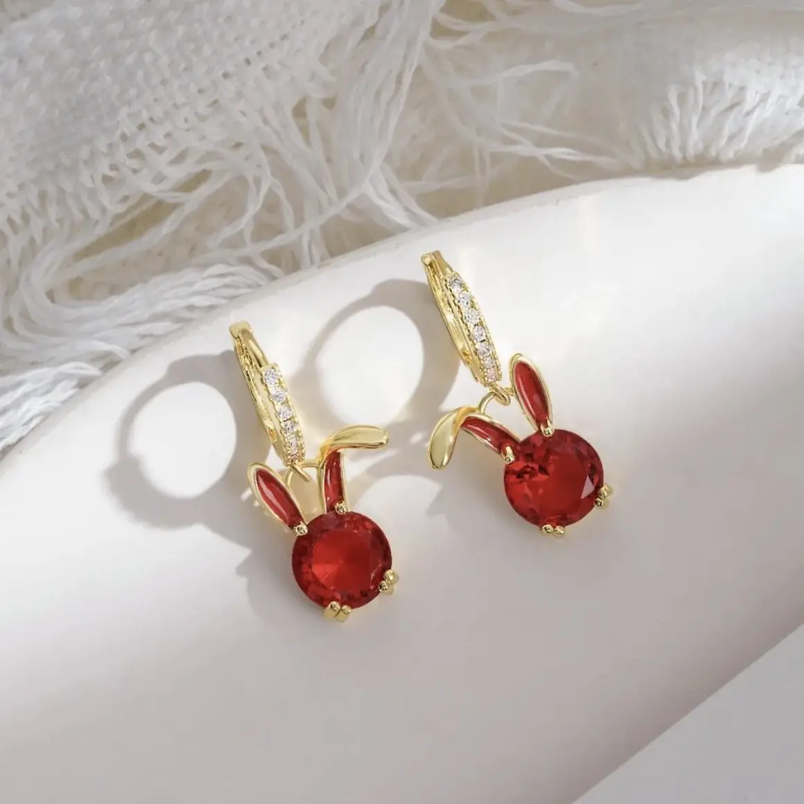 23 Options, Heart-Shaped Ear Clip Female Earrings Ear Ring Refined Rhinestone Flower Earrings