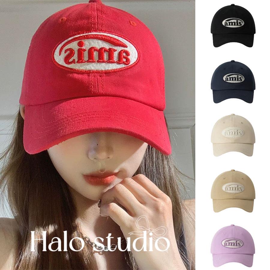 Halo studio พร้อมส่ง หมวกเบสบอลแฟชั่นย้อนยุค amis หมวกอินเทรนด์สไตล์เกาหลี