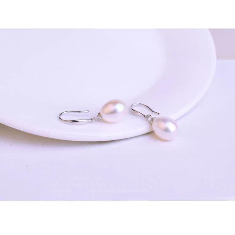 S925 Sterling Silver Freshwater Nuclear Pearl 8-9mm Hook Earrings Aurora Flawless High-end Sense Drop Earrings Jewelry Accessories 4