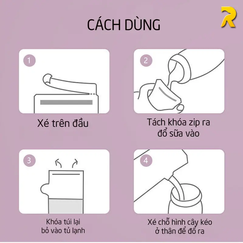 Túi Trữ Sữa 250ml, 150ml, Túi Đựng Sữa Mẹ, Túi Zip Đựng Và Bảo Quản Sữa 5