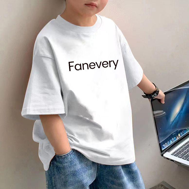 Boys' short-sleeved thin summer children's new tops summer middle-aged and older children's loose and versatile bottoming children's clothing 3