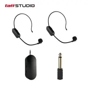 TaffStudio Mic Wireless Call Center Guru Dosen Rechargeable UHF Microphone Model Bando Plug and Play