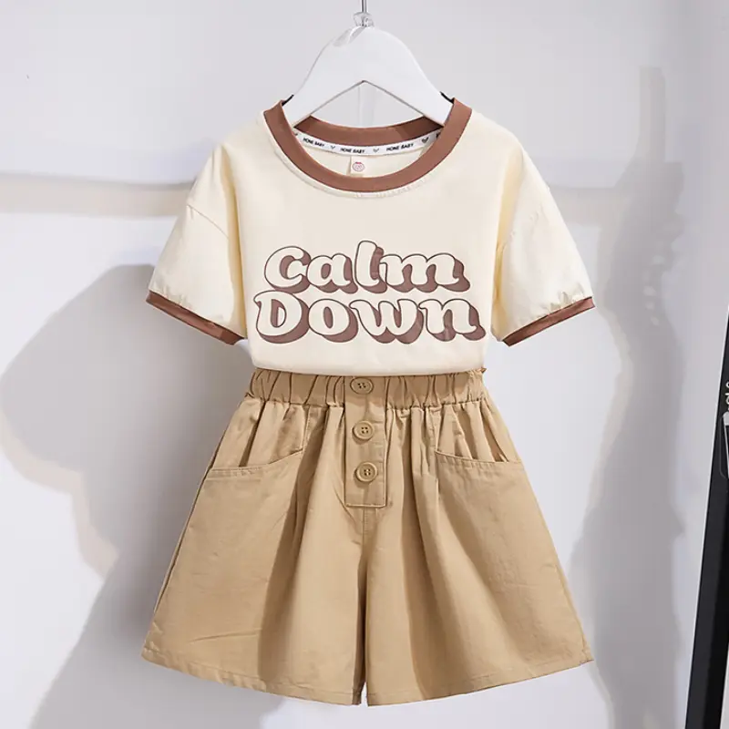 Baju setelan anak perempuan bahan katun(halus)/ pakaian anak cewek santai 4-15th