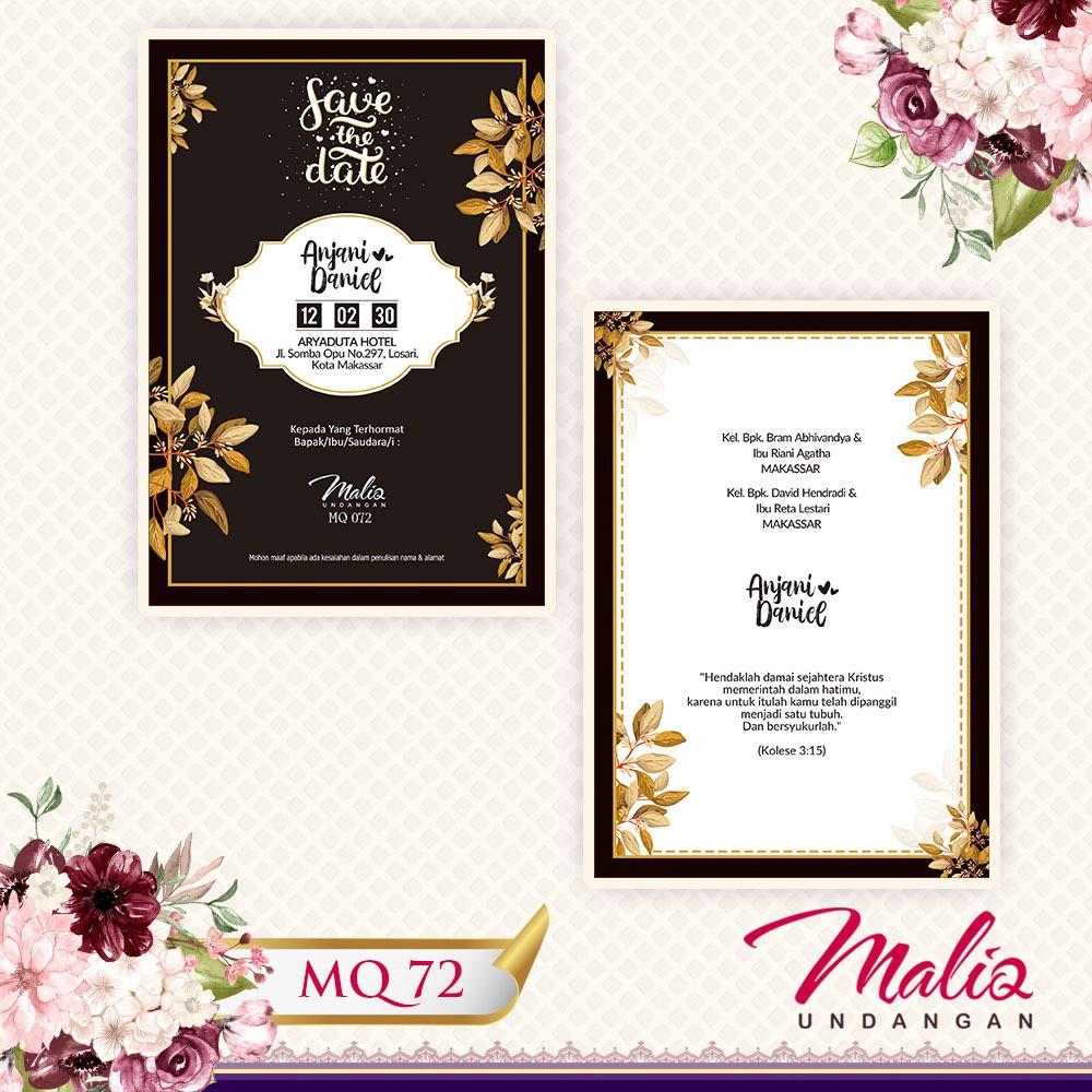 Undangan Pernikahan PROMO Terbatas MALIQ 72  | Paket Lengkap Elegan Modern Paket Lengkap 100 PCS Gratis Label & Plastik - JanjiKita | Default