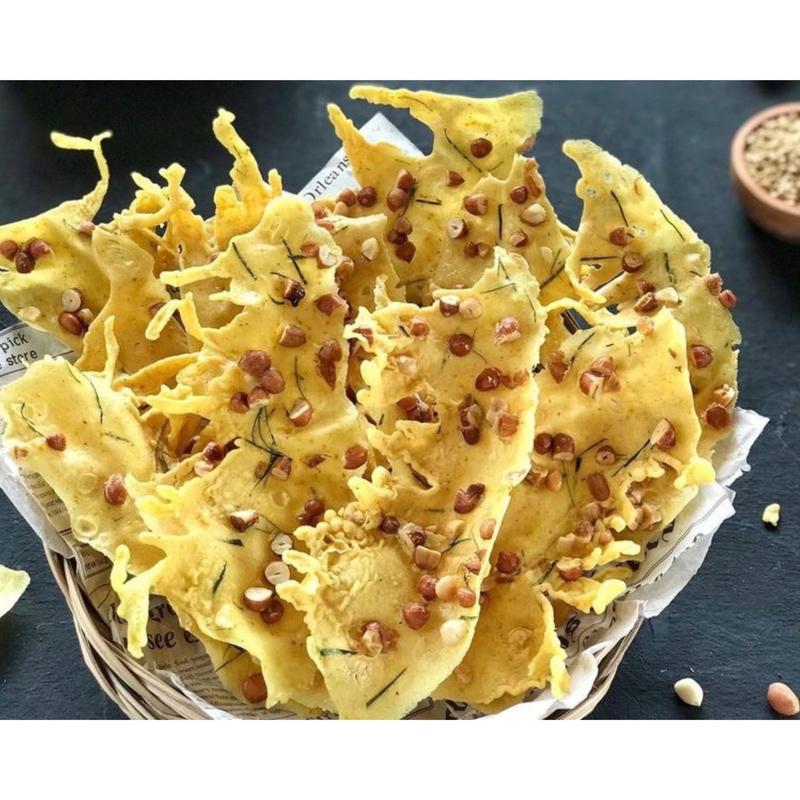 Rempeyek | Peyek Kacang Tanah dan Rebon Daun Jeruk Gurih Renyah Organik Organik Organik Organik Cemilan Pedas Kering Makanan Snacks Food Snack 0