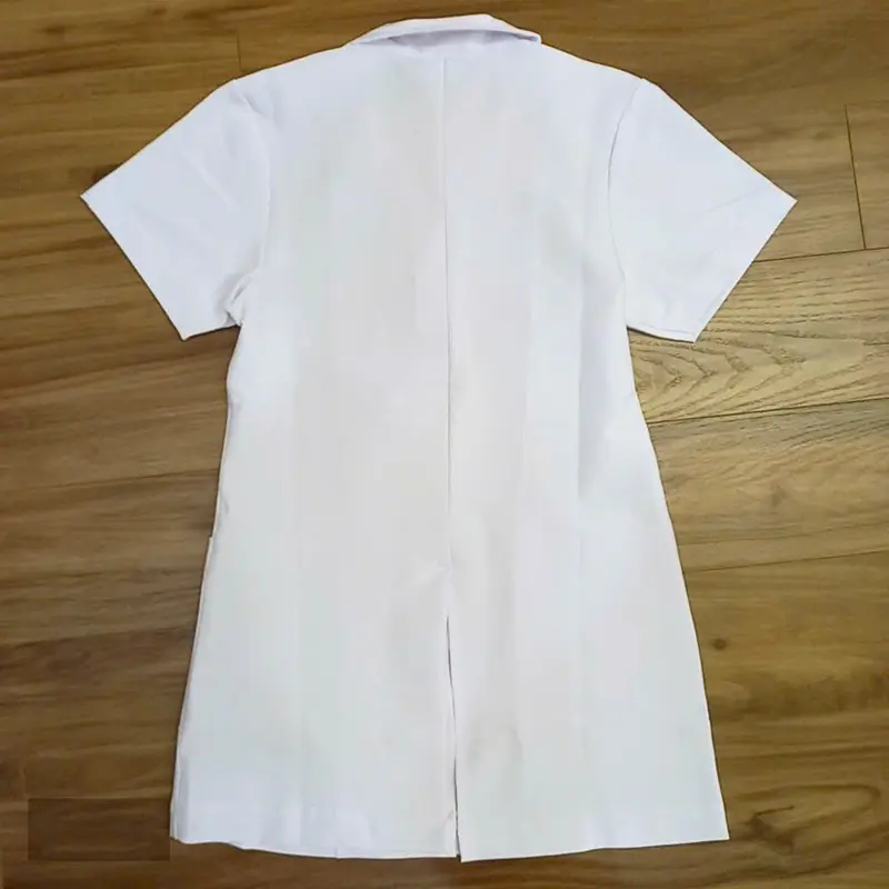 Áo Blue, Blouse trắng Dáng Ngắn Ngang Đùi Nam Nữ  Cộc Tay vải lon nhật - Dành Cho Y Tá, Dược Sĩ, Điều Dưỡng 7