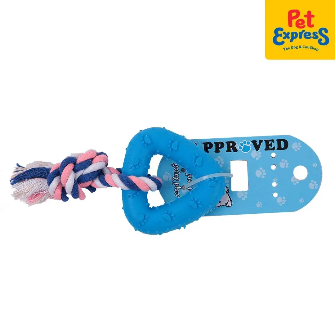 Approved Teether Triangle with Rope Dog Toy Blue - TikTok Shop Philippines