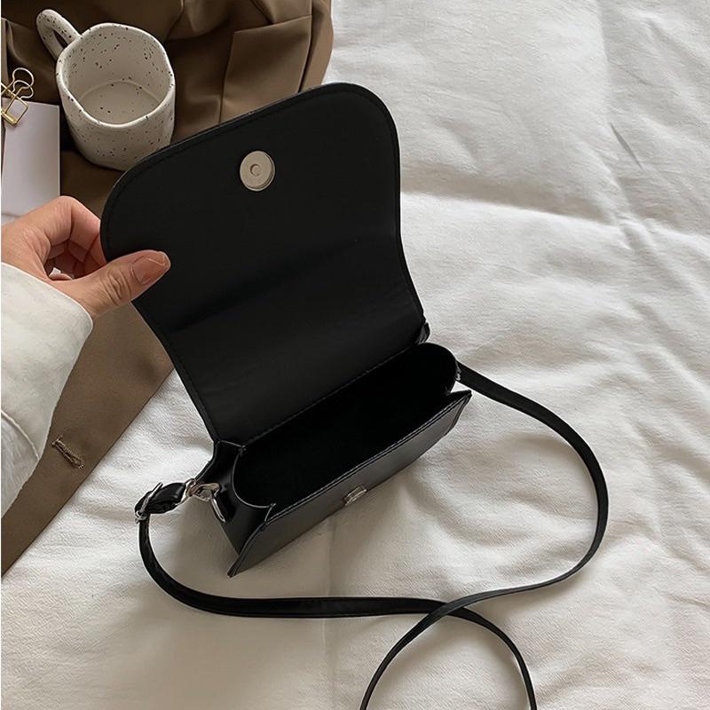 Túi xách nữ da pu trơn giá rẻ đeo chéo đeo vai ngăn rộng thời trang nữ_TDC133 Bag Kem 2