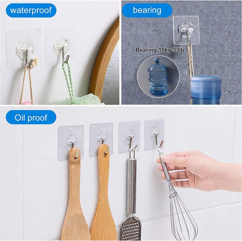 Product Introduction of Móc Tự Dính, Chịu Lực, Móc Treo Tường Trong Suốt, Đa Năng, Thích Hợp Cho Chìa Khóa Cửa, Khăn, Tường, Cho Phòng Tắm Và Gia Đình, 1 Cái 18