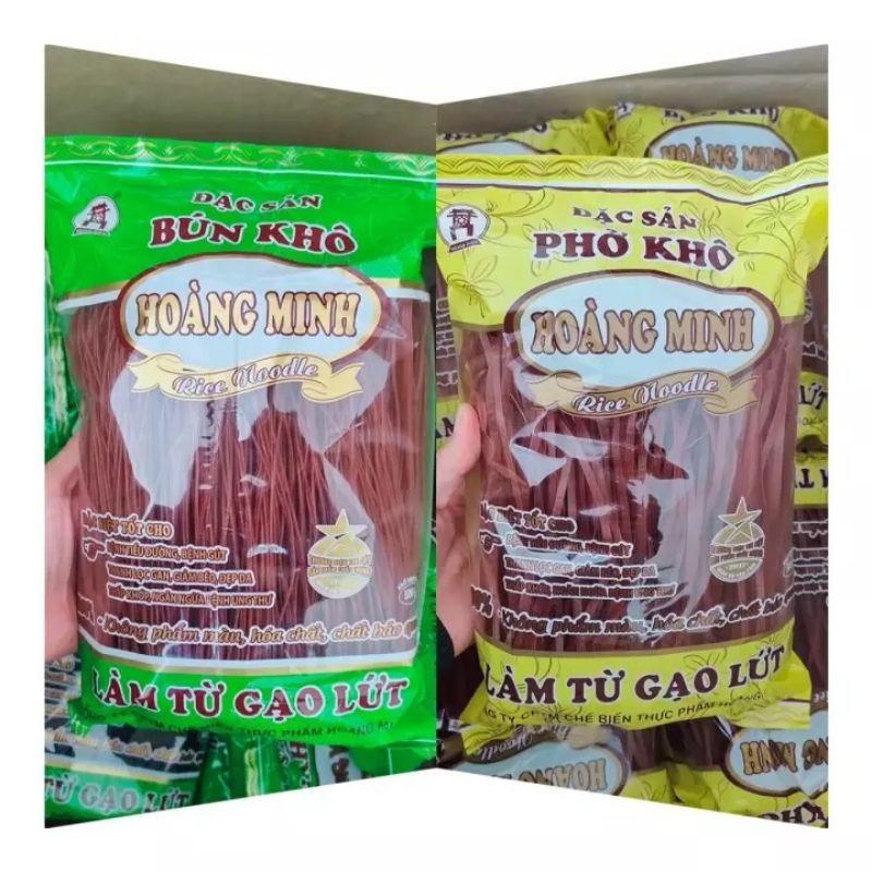 Mì bún phở/miến gạo lứt đỏ/đen nguyên cám Hoàng Minh (500g)