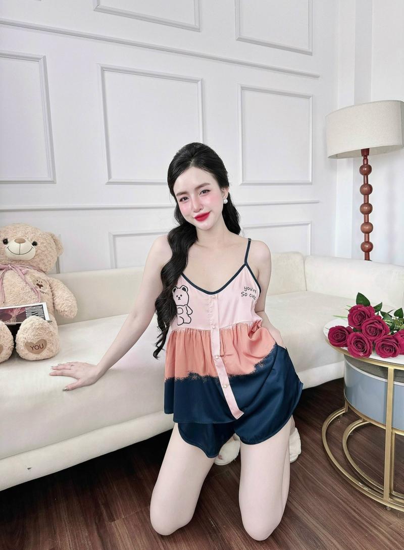Product Introduction of Đồ Ngủ Sexy Bộ Latin 2 Dây Đô  Nút Ngọc Dưới 65Kg 33