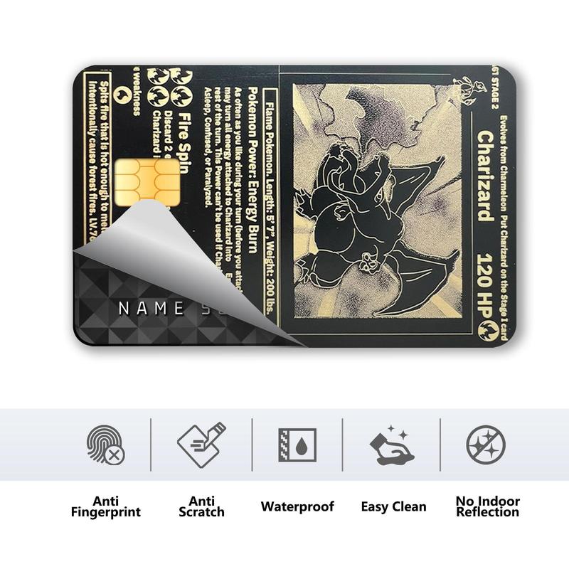 Credit Card Skin Sticker, 4 Counts/set Ultra-thin Skin Vinyl No Residue Sticker, Waterproof & Scratch Resistant Bank Card Skin Protector 2