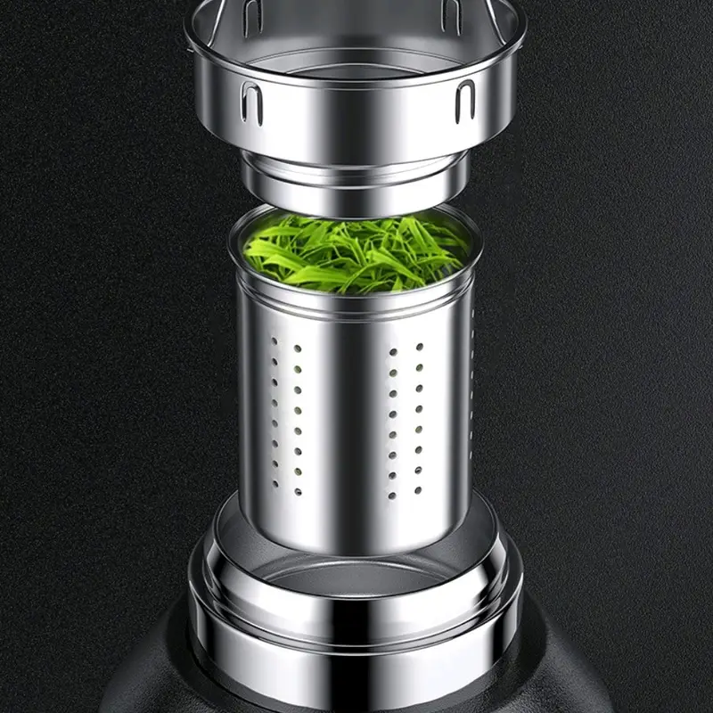 Bình giữ nhiệt Yuyi 1500ml-2000ml inox 316 cao cấp giữ nhiệt 24h có nắp làm cốc, có lọc trà và dây đeo. 4