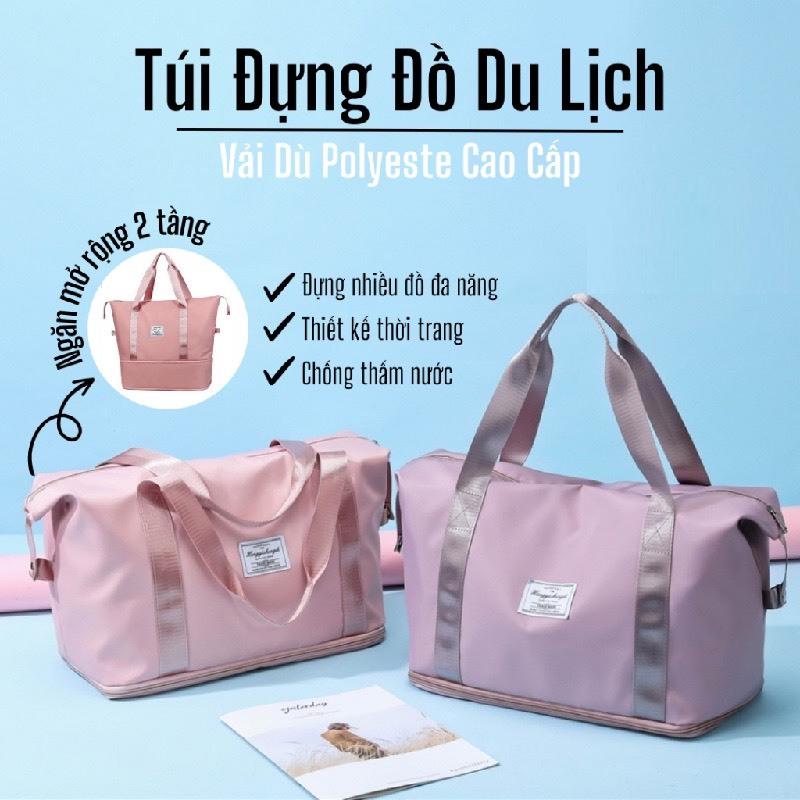 Túi Xách Hai Tầng, Túi 2 Tầng Đựng Đồ Đa Năng Nhiều Ngăn Nhiều Màu Rộng Rãi Có Ngăn Đựng|hd96 đen tím nhẹ đen và xám mới tích hợp ngăn phân loại giỏ quần áo đi du lịch Nam Bag Nhung Đeo Vai