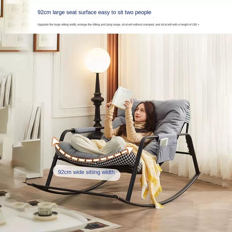 Ghế Bập Bênh Đôi, Hàng Mới Về, Ghế Sofa Ghế Tựa, Thích Hợp Cho Phòng Ngủ, Ban Công Và Phòng Khách, Phong Cách Người Nổi Tiếng Trên Internet, Ghế Bập Bênh Lười, Ghế Ngủ Thoải Mái, Ghế Đi Chơi Đồ Nội Thất 6