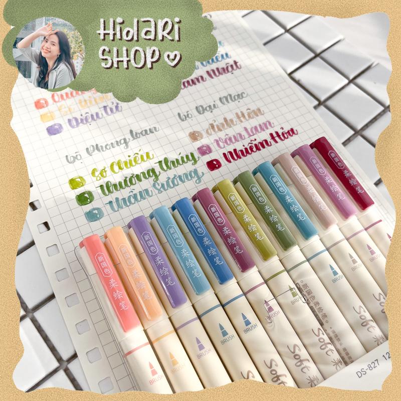 Màu mới Cây lẻ Bút Luyện Calligraphy Soft Brush Sign Pen - Hidari