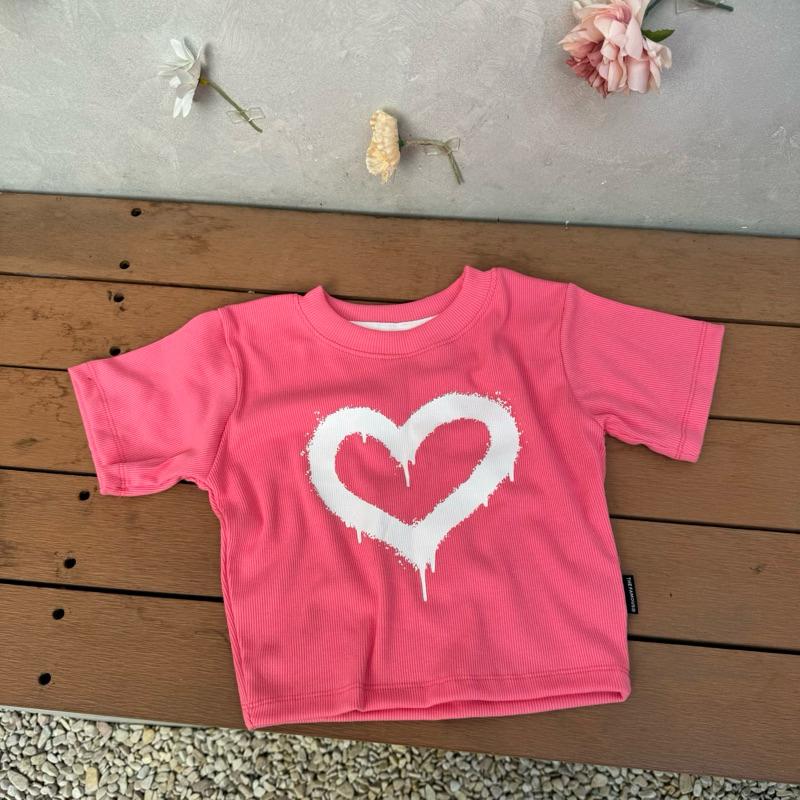 Áo phông croptop "Spray Heart" The Famous Nữ Women Voi Thun❤️ 4
