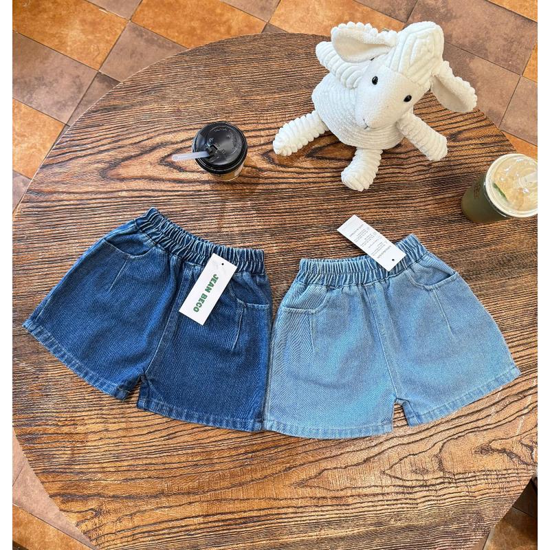 Quần short unisex JEANBECO, quần jeans bò ngắn cho bé trai và bé gái mặc đi học đi chơi Từ 8-38kg Qsj-007