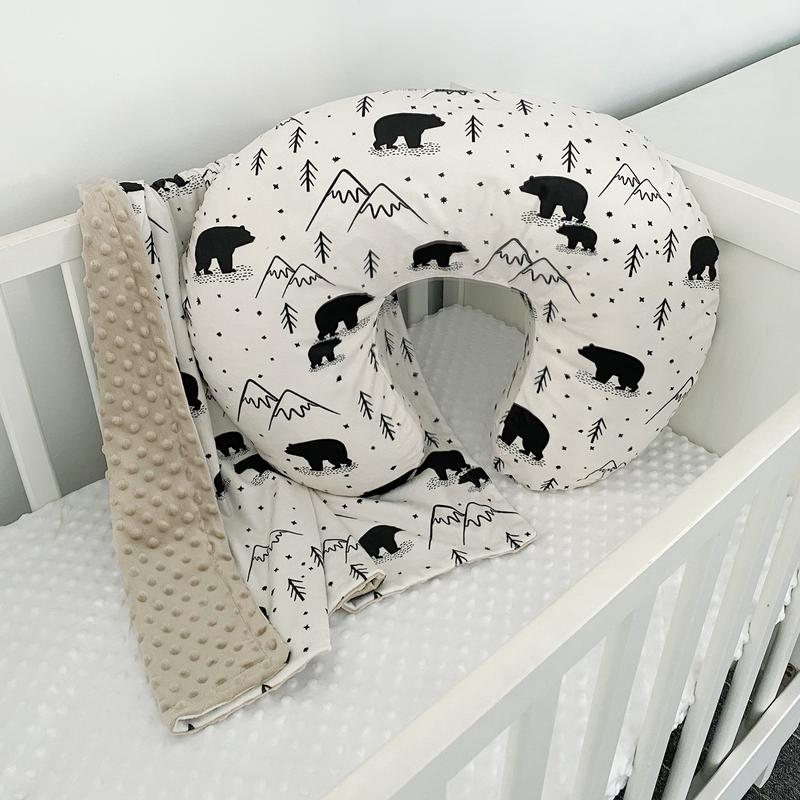 Product Introduction of Baby Nursing Pillow Cover  Minky Breastfeeding Pillow Slipcover Ultra Soft Snug Fits On Newborn Nursing Pillow 4