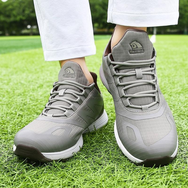 Product Introduction of New Men's Golf Shoes Lightweight Breathable Wear-resistant Low-top Waterproof Casual Sports Shoes Non-slip Removable Spikes XZ25053 25