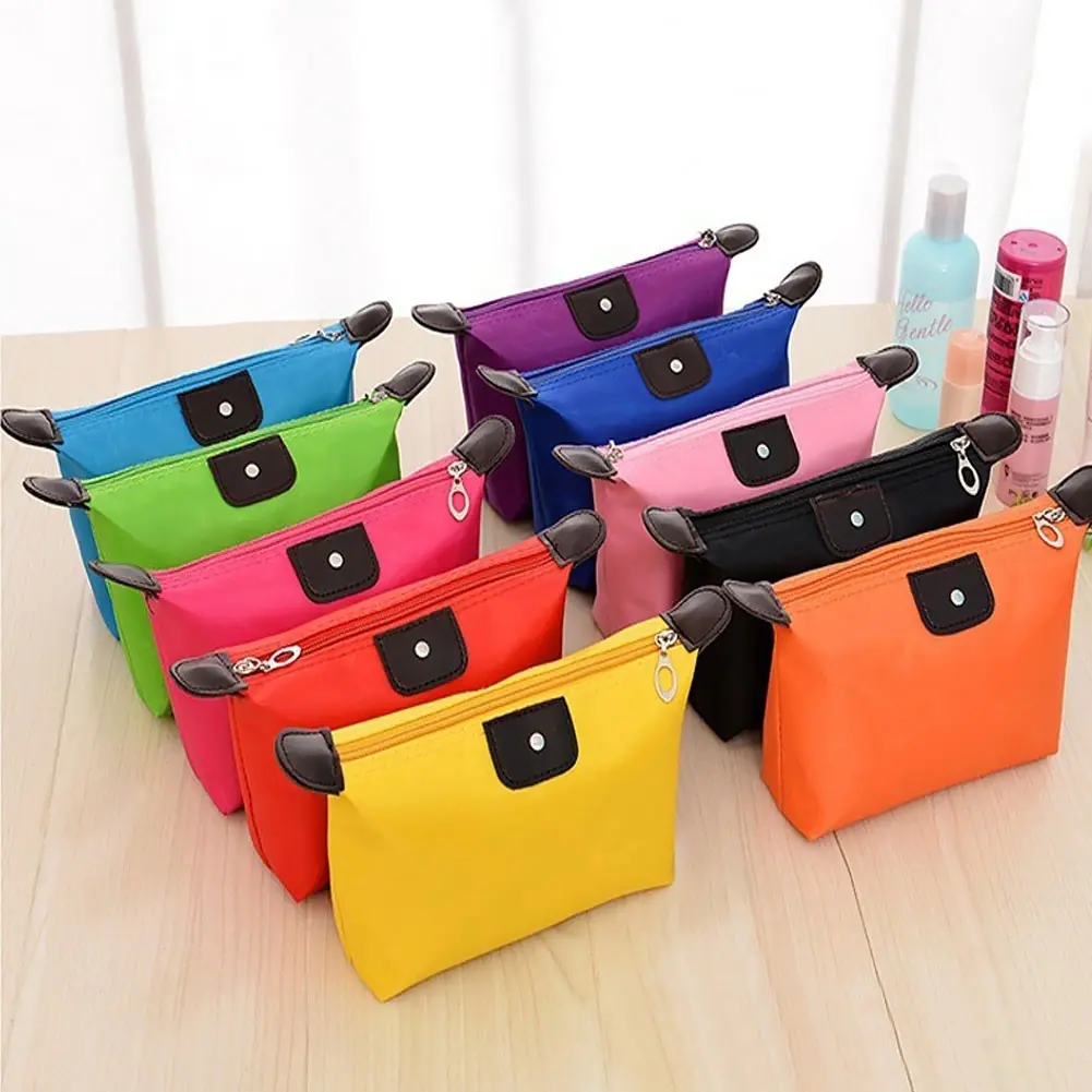 PROMO 10 pcs Tas Kosmetik Pouch Dompet Tempat Make Up Cosmetic Mini Bag ( WARNA RANDOM )