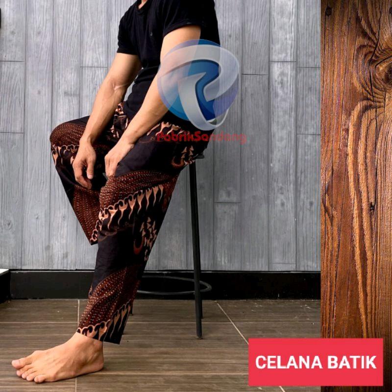 Celana Kolor Panjang Harian | Celana Batik Boim Santai Dewasa Pria Wanita Adem Motif Api Garuda Warna Merah Biru Hitam Kain Karet 5